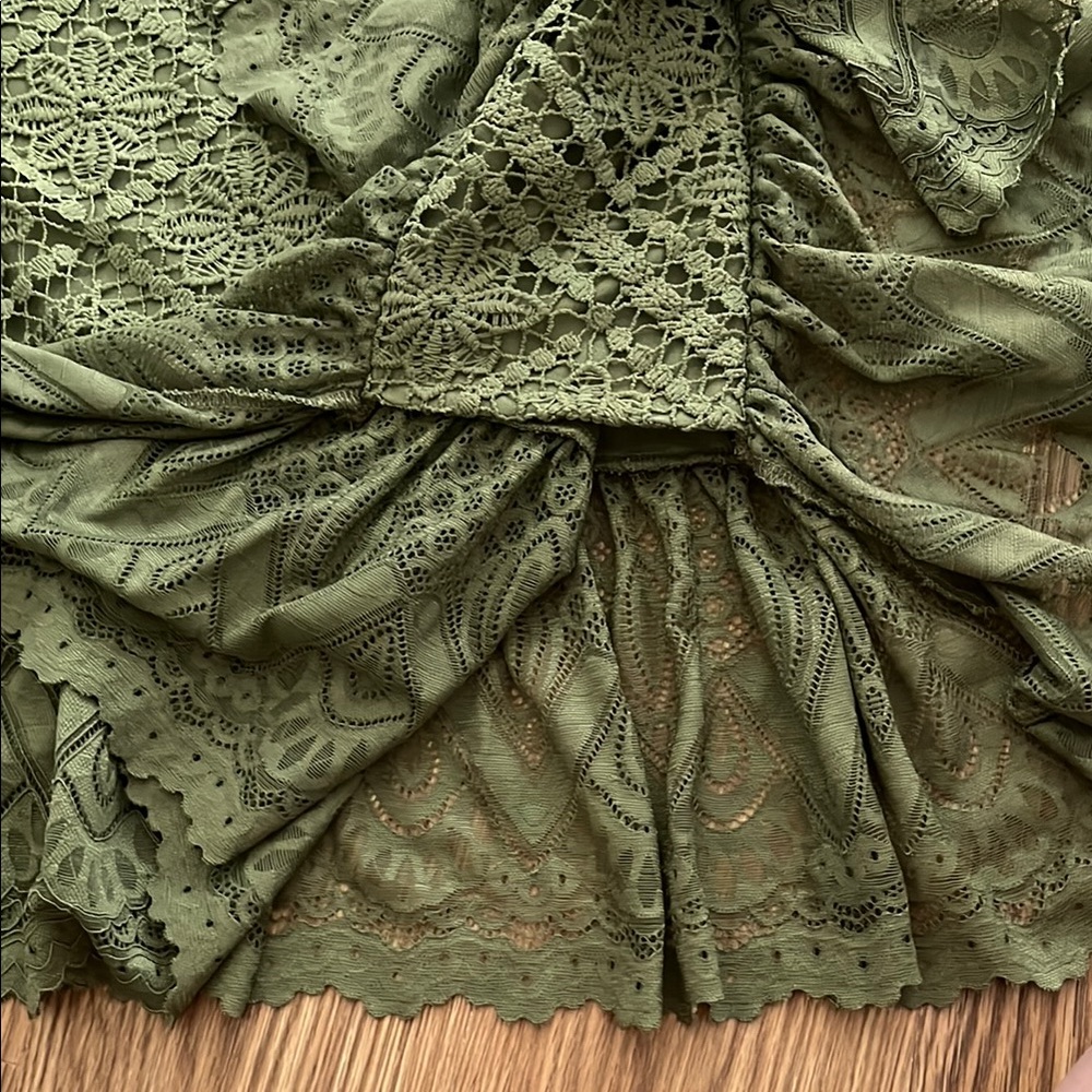 Ultra Pink Olive Lace Blouse - Picture 6 of 6